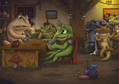 a pub where frogs and other amphibians go to relax and tell stories
