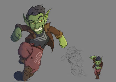 Goblin running, dashing