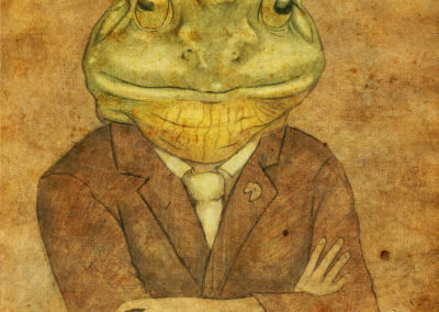 Frog in a business suit