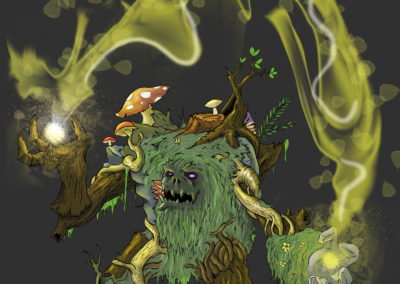 Trent the tree man, casting earth magic